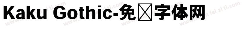Kaku Gothic字体转换
